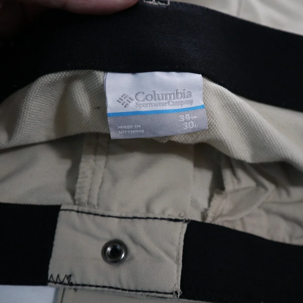 Columbia Sportswear Pants Mens 34x30 Tan Stretch Performance Hiking Outdoor
